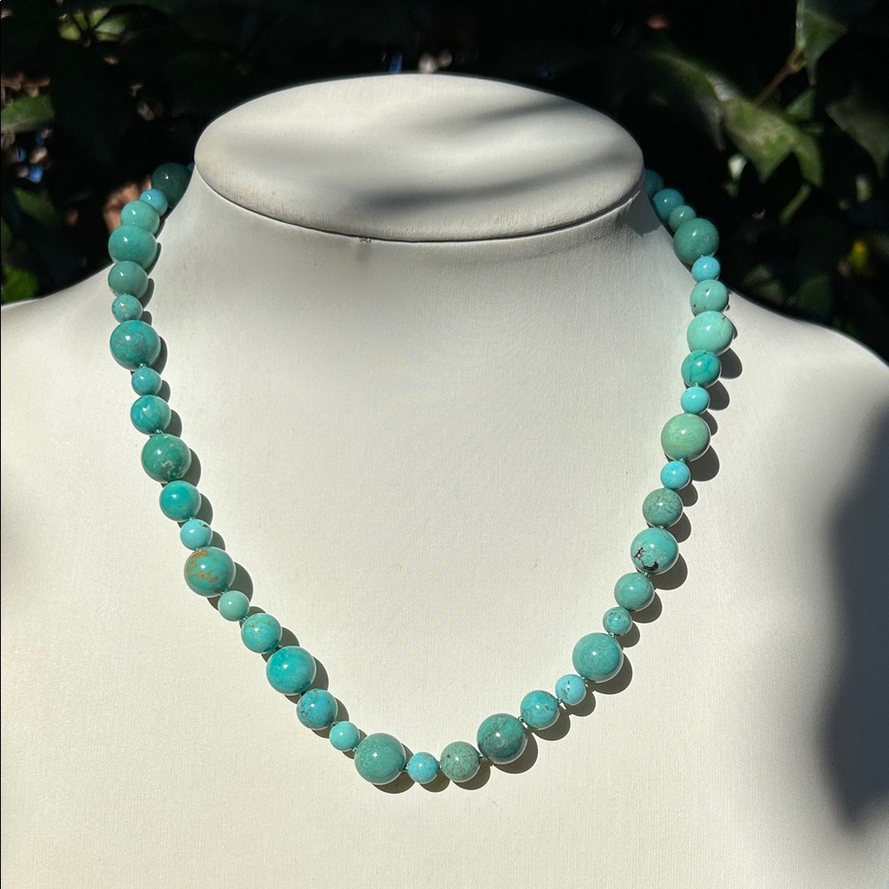 Elegant Whitney Kelly Sterling Silver Turquoise Beaded Necklace